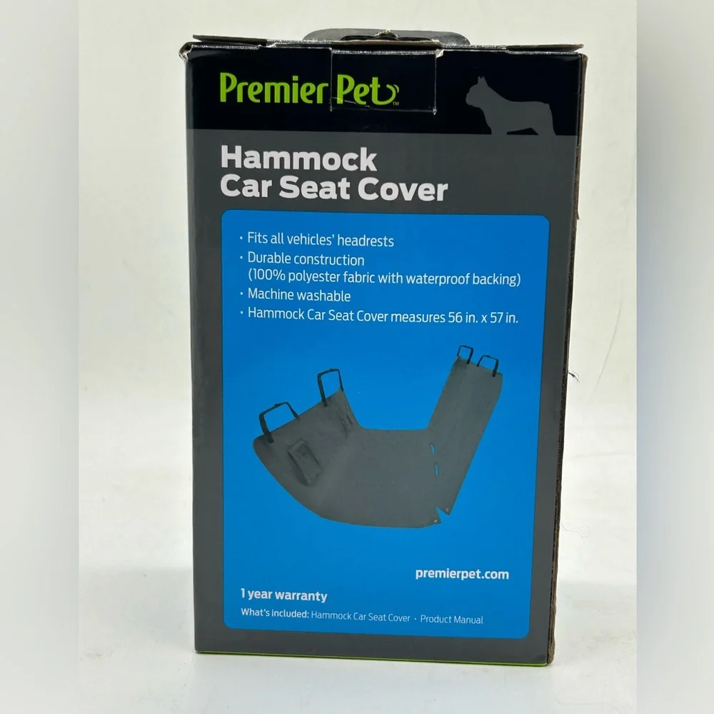 Premier Gray Hammock Car Seat Cover for Dogs